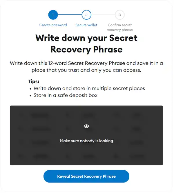 secret recovery phrase