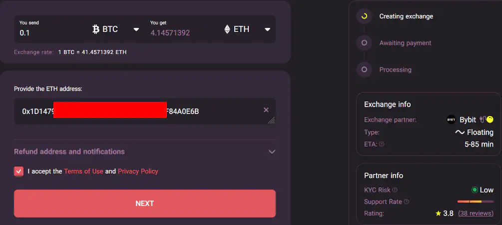 Enter Transaction Details